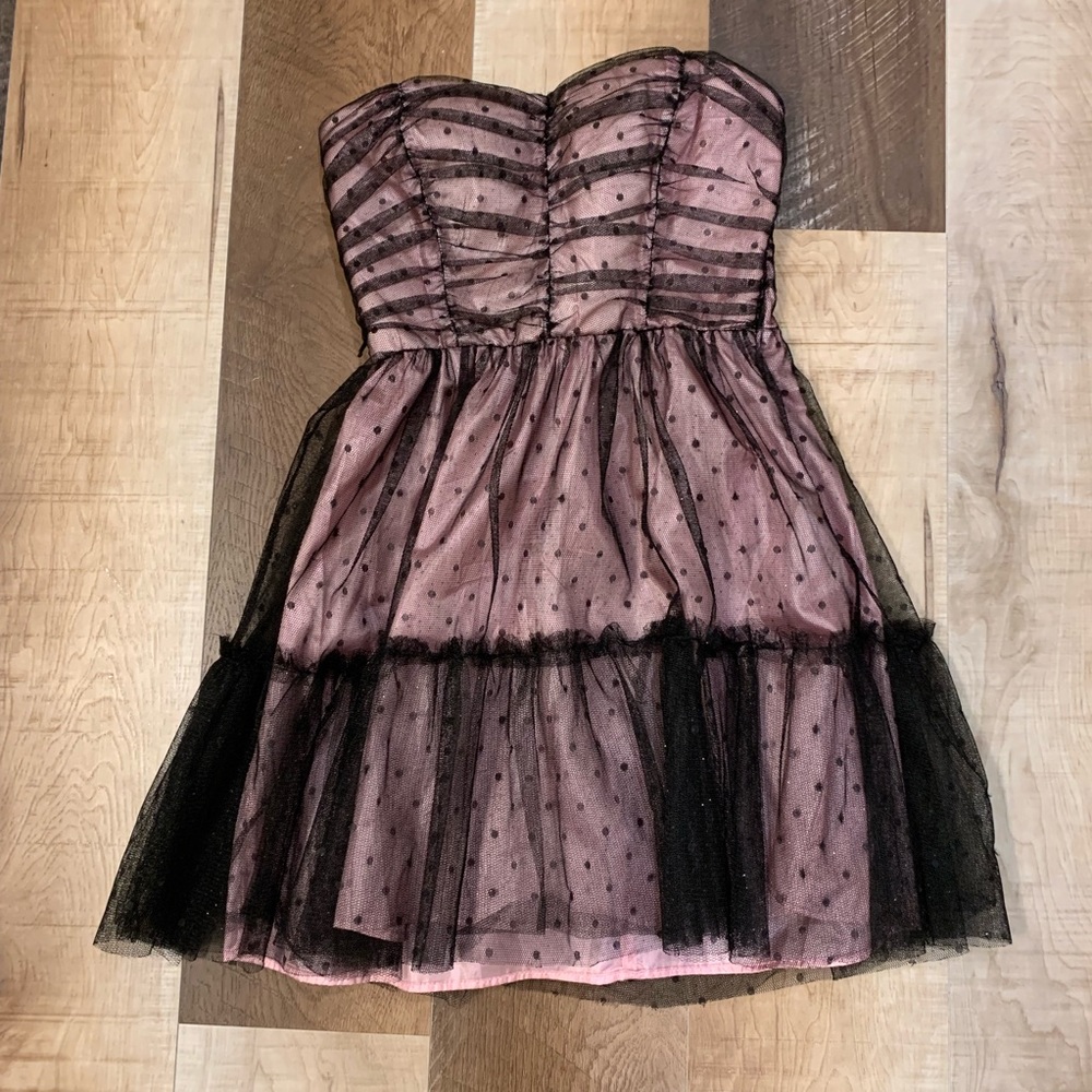 Funky black and pink semi-formal dress